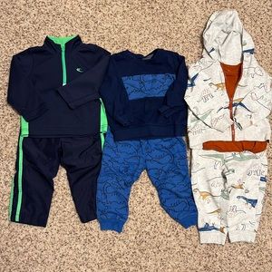 Lot of three Carters winter sets for boy, size 18 mo.